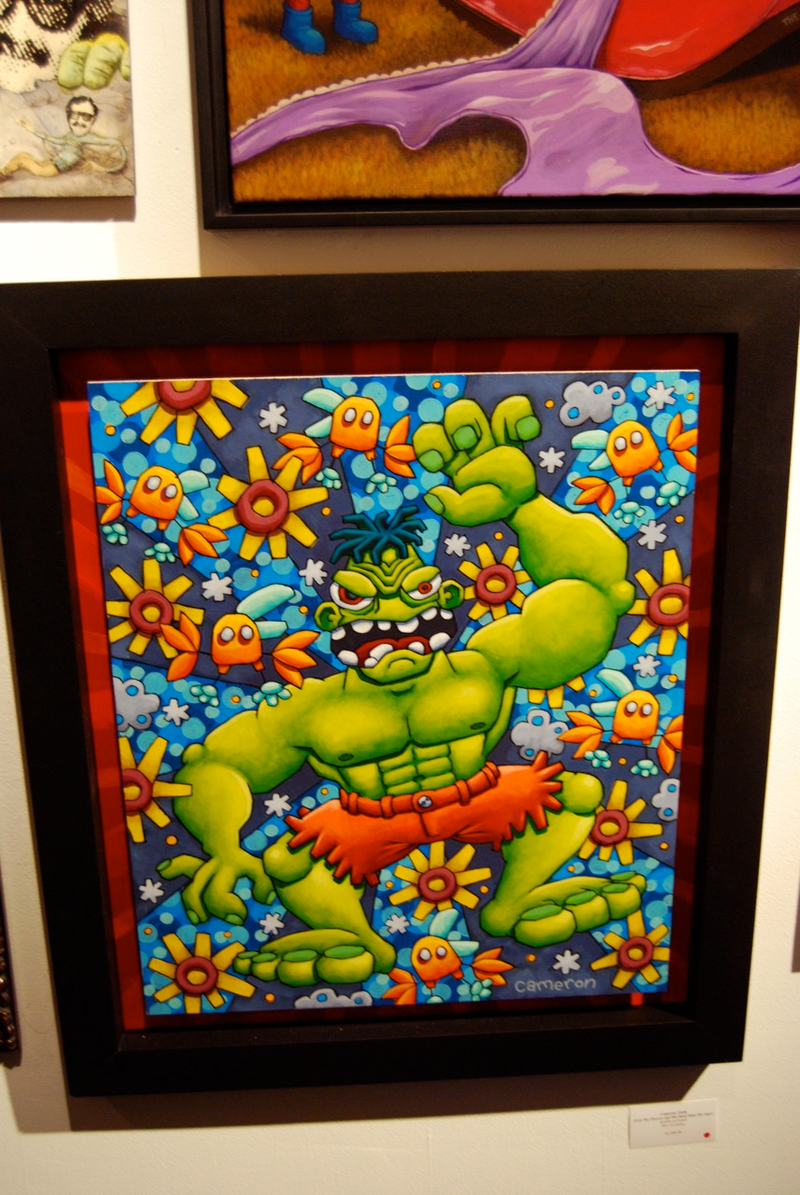 Illustration for article titled Trippy Re-Interpretations of Stan Lee's Comic Book Characters at Art Show